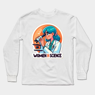 Empowering Women in Science Illustration Long Sleeve T-Shirt